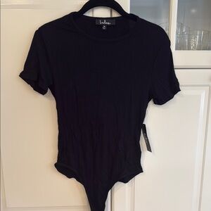 Lulu's Black Sleek Bodysuit